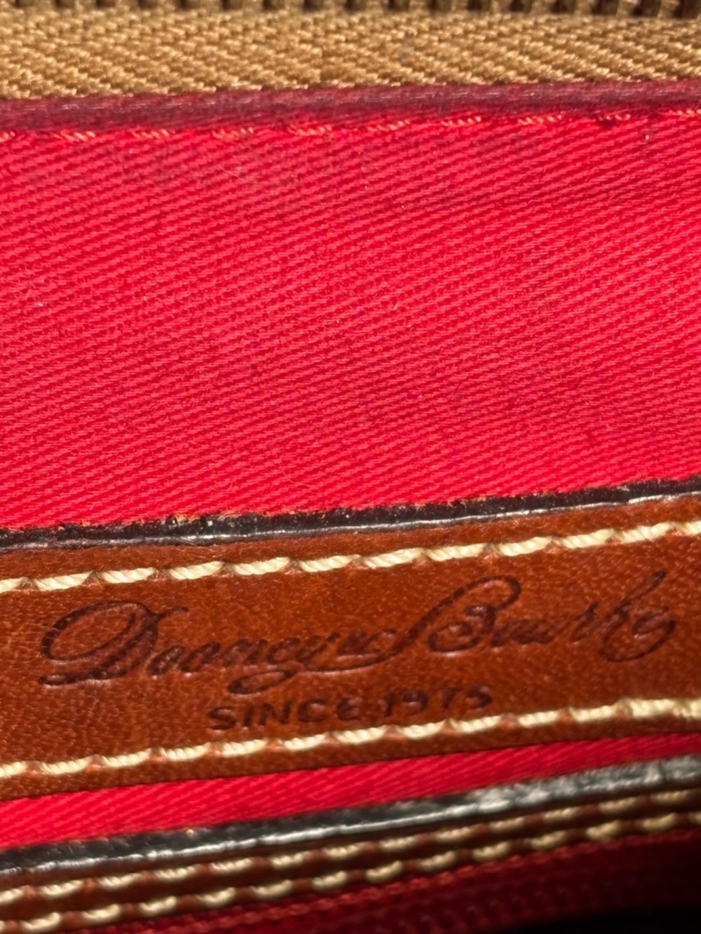 Dooney & Bourke Red Leather Shoulder Bag Pebbled Multi Zip Crossbody Strap - Picture 10 of 12